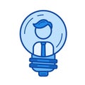 Business founder line icon.