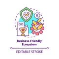 Business-friendly ecosystem concept icon