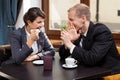 Business friends during coffee time Royalty Free Stock Photo