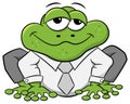Business frog with shirt and tie Royalty Free Stock Photo