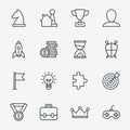 Business fun game or gamification icons