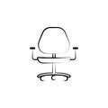 business, furniture, office chair hand drawn icon. Outline symbol design from business set