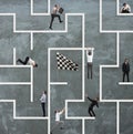 Business game of maze Royalty Free Stock Photo