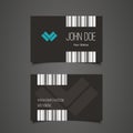 Business or Gift Card Design with Barcodes Royalty Free Stock Photo