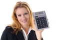 Business Girl holding calculator Royalty Free Stock Photo