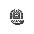 Business global expansion vector icon