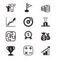 Business goal Concept icons set
