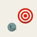 Business goal, objective and target vector concept. Symbol of motivation, ambition in career.