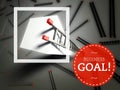 Business goal and top of ladder, success concept