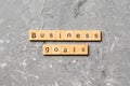 business GOALS word written on wood block. business GOALS text on cement table for your desing, concept Royalty Free Stock Photo