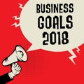 Business Goals 2018 concept