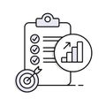 Business Goals Icon - Achieving Your Business Goals. Pixel Perfect Editable Stroke Icon