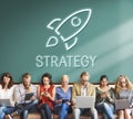 Business Goals Rocketship Target Concept Royalty Free Stock Photo