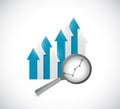 Business going up graph. illustration design