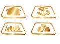 Business Gold Icons Set