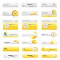 Business golden buttons set Royalty Free Stock Photo