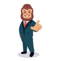 Business Gorilla elegant masculin mascot design illustration