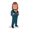 Business Gorilla elegant masculin mascot design illustration