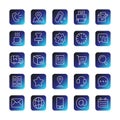 Business gradient square Icon vector set