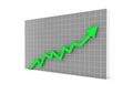 Business graph arrow green Royalty Free Stock Photo