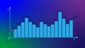 Business Graph Chart arrows and indicating profit in the colorful background