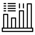 Business graph chart icon outline vector. Comfort zone