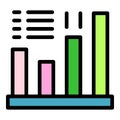 Business graph chart icon vector flat
