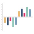 Business Graph Glyph Style vector icon which can easily modify or edit