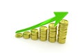 Business graph of growing wealth Royalty Free Stock Photo