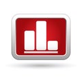 Business graph icon on the button Royalty Free Stock Photo