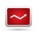 Business graph icon on the button Royalty Free Stock Photo