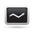 Business graph icon on the button Royalty Free Stock Photo