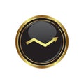 Business graph icon on the button Royalty Free Stock Photo