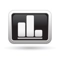 Business graph icon on the button Royalty Free Stock Photo