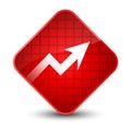 Business graph icon elegant red diamond button Royalty Free Stock Photo