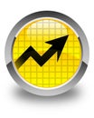 Business graph icon glossy yellow round button Royalty Free Stock Photo