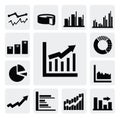 Business graph icons