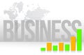 Business graph map and background illustration Royalty Free Stock Photo