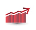 Business graph statistics growth sales icon logo Royalty Free Stock Photo