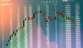 Business graph and trade monitor of Investment