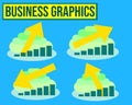 Title: Business graphics, Arrow Business, Financial analysis data graphic Royalty Free Stock Photo