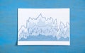 Business graphs on blue background. Financial growth charts