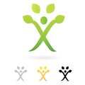 Business green Human Tree symbol.