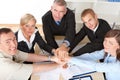 Business group hands put toghether Royalty Free Stock Photo