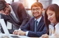 Business group showing ethnic diversity in a meeting Royalty Free Stock Photo