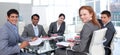 Business group showing ethnic diversity smiling Royalty Free Stock Photo