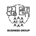 Business Group Vector Concept Black Illustration