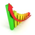 Business Growth Colorful Bar Diagram Royalty Free Stock Photo