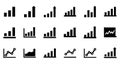 Business Growth and Data Analysis Chart Icons Set Royalty Free Stock Photo