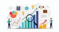 Business growth and financial analysis with data visualization Royalty Free Stock Photo